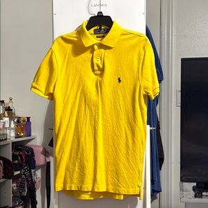 Ralph Lauren Yellow Polo Shirt Classic Cotton Design